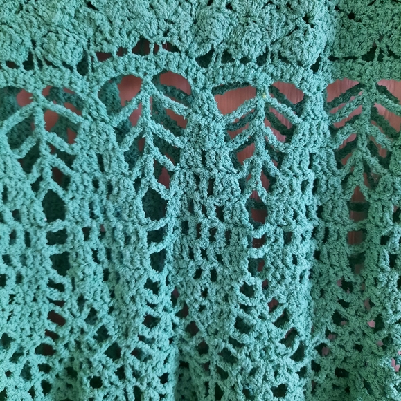 Stunning Handmade Crochet Lace Plus Size Dress 1X - 2X - Picture 8 of 13